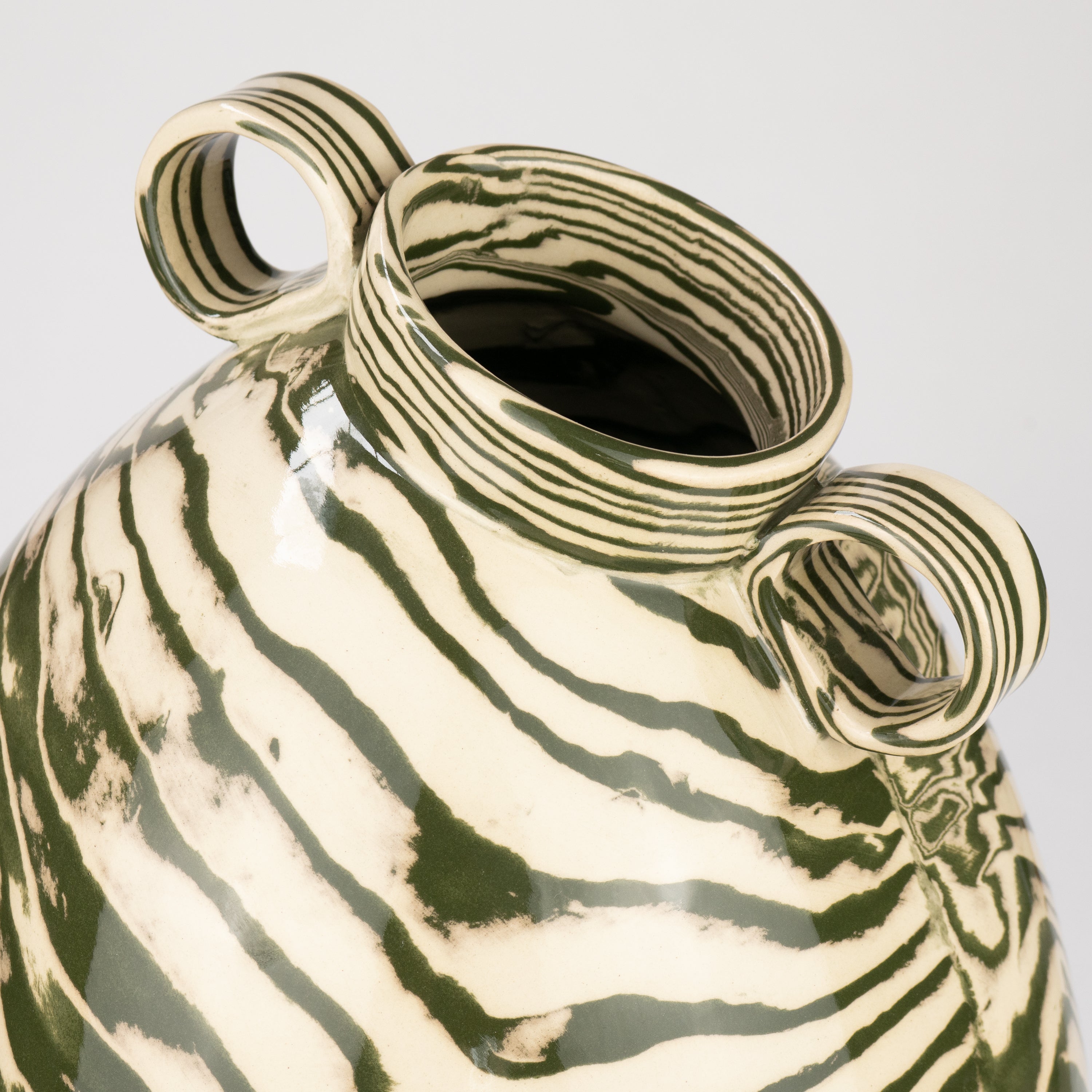 Green & White Marble Maxi Origin Vase