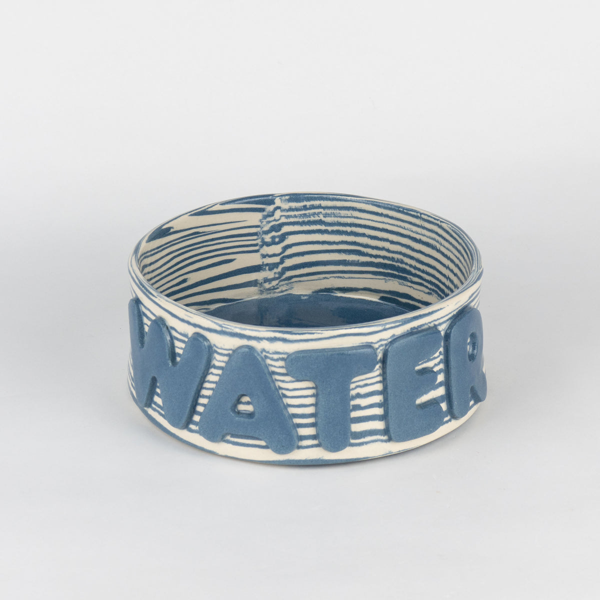 Blue & White Large Water Pet Bowl