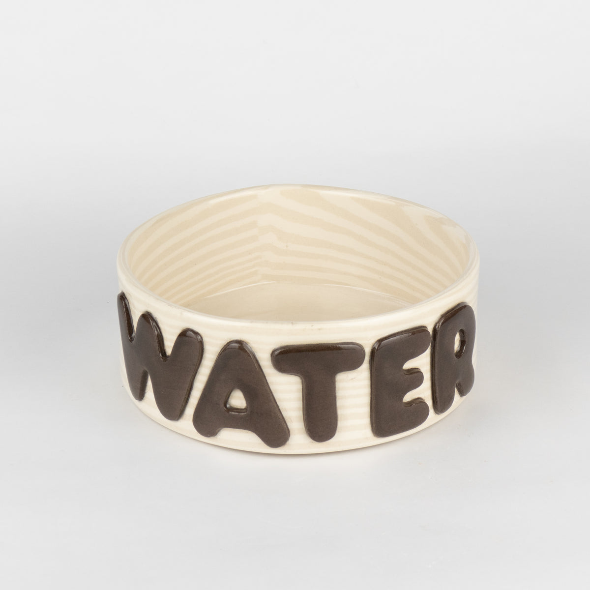 Oatmeal & White Large Water Pet Bowl