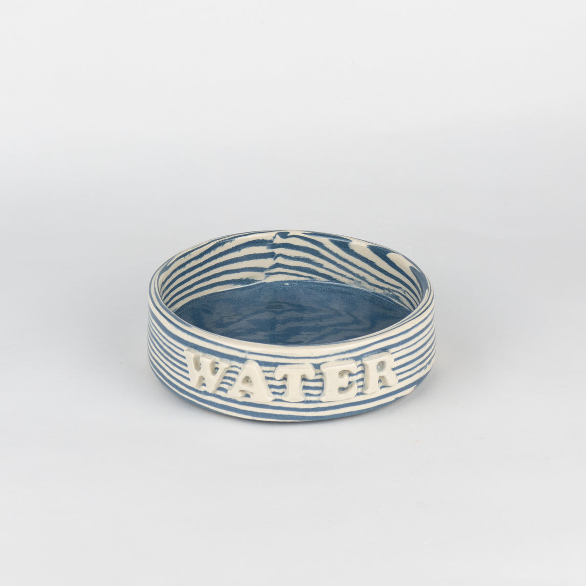 Blue & White Small Water Pet Bowl