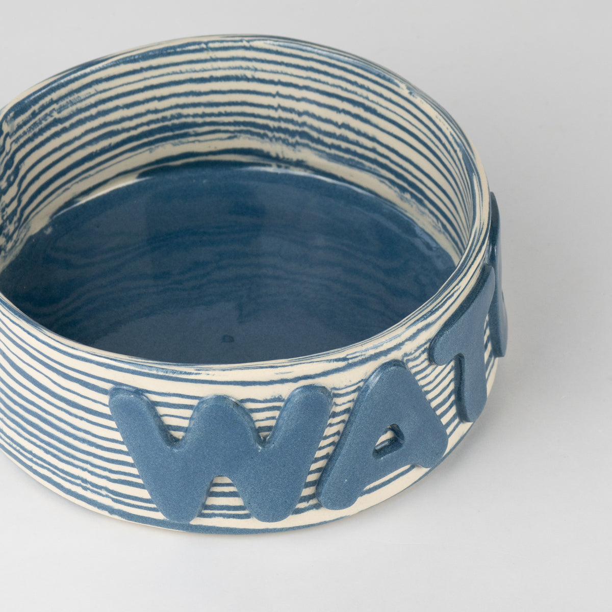 Blue & White Large Water Pet Bowl