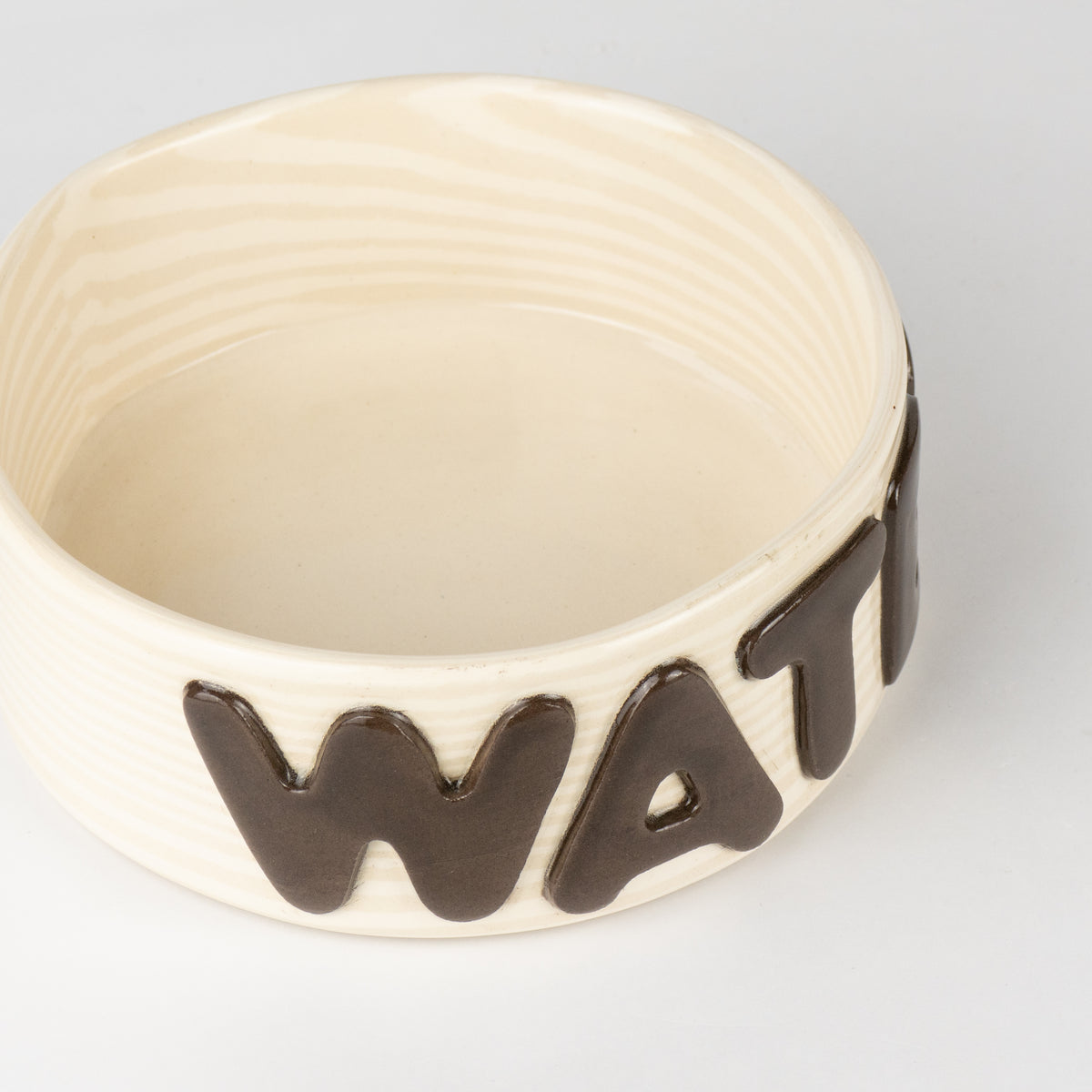 Oatmeal & White Large Water Pet Bowl