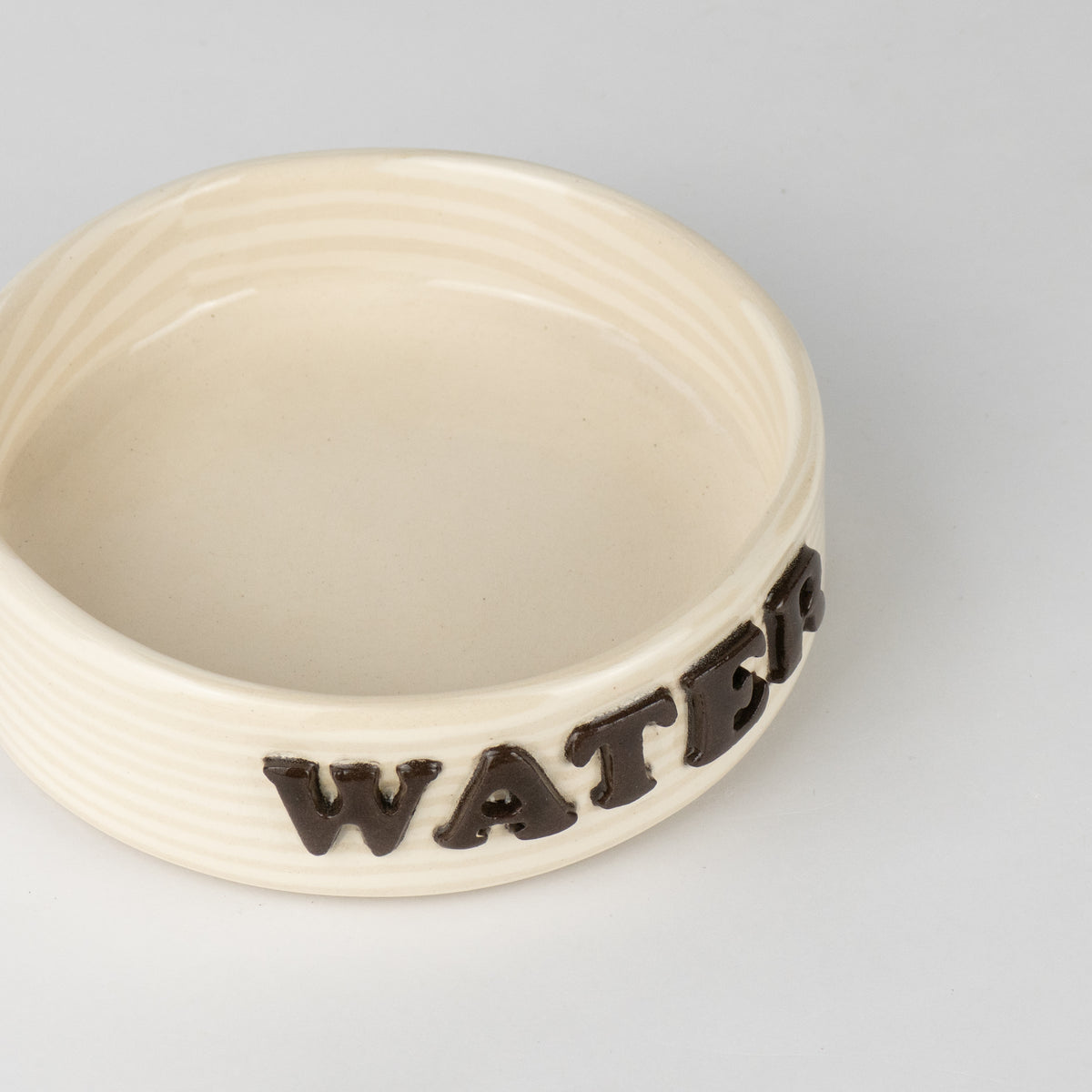 Oatmeal & White Small Water Pet Bowl