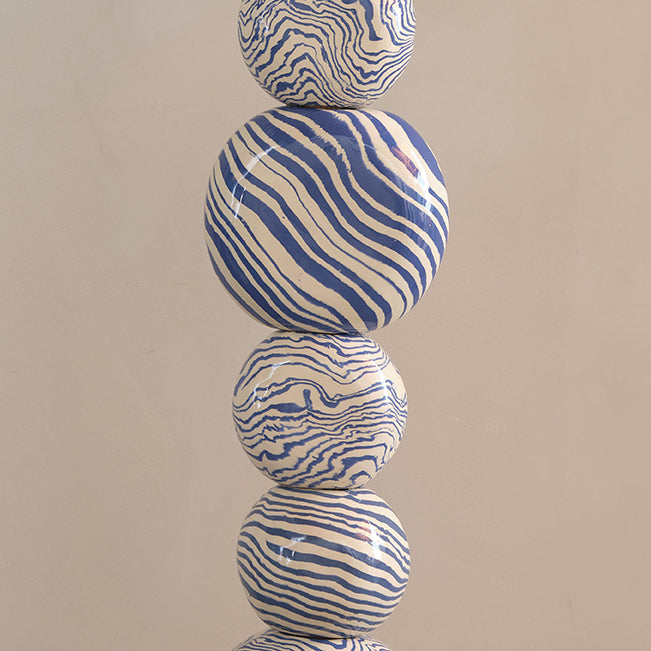 Blue & White Ceramic "TALL" Floor Lamp