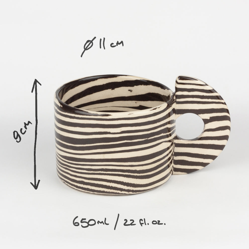 Brown & White Large Marble Mug