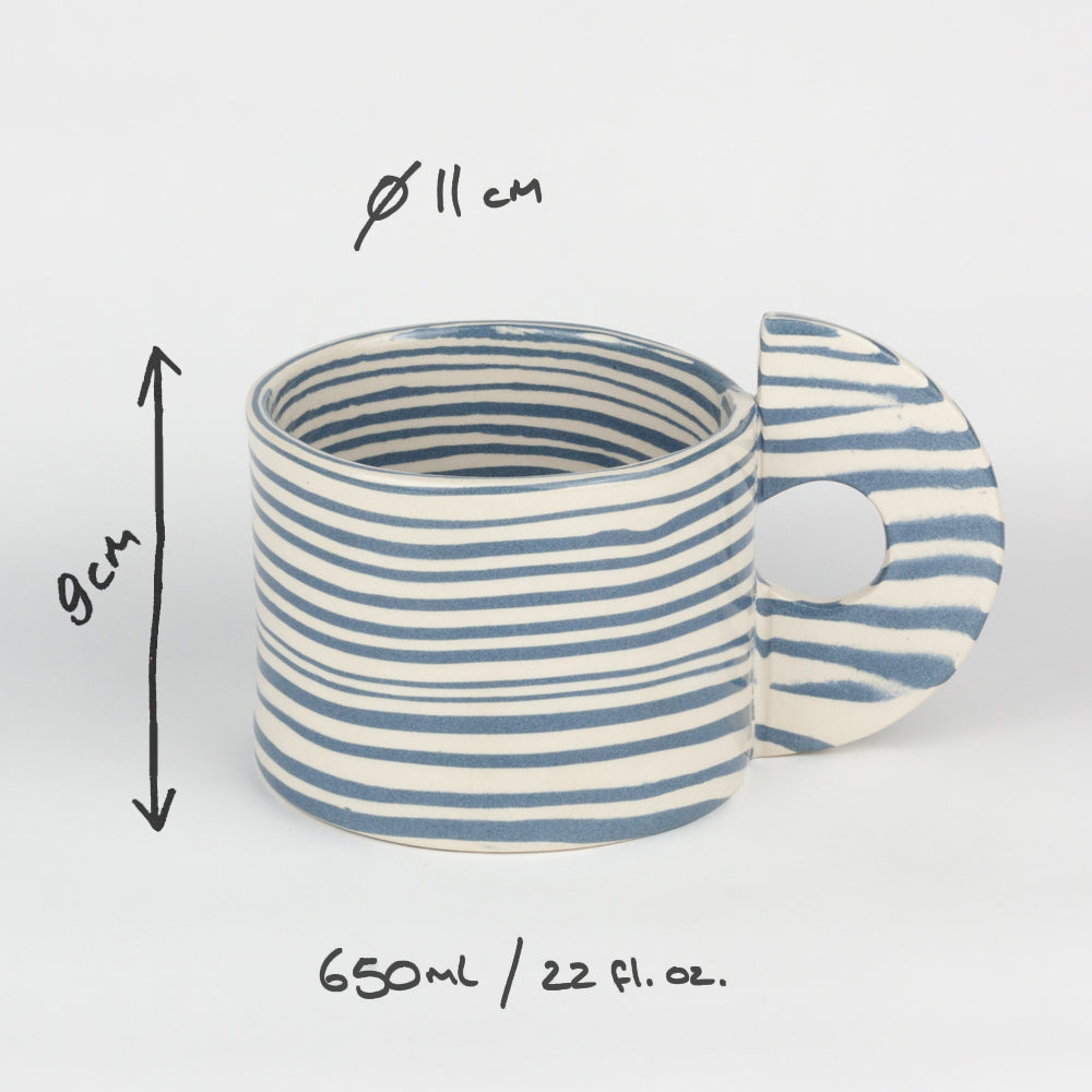 Blue & White Large Marble Mug