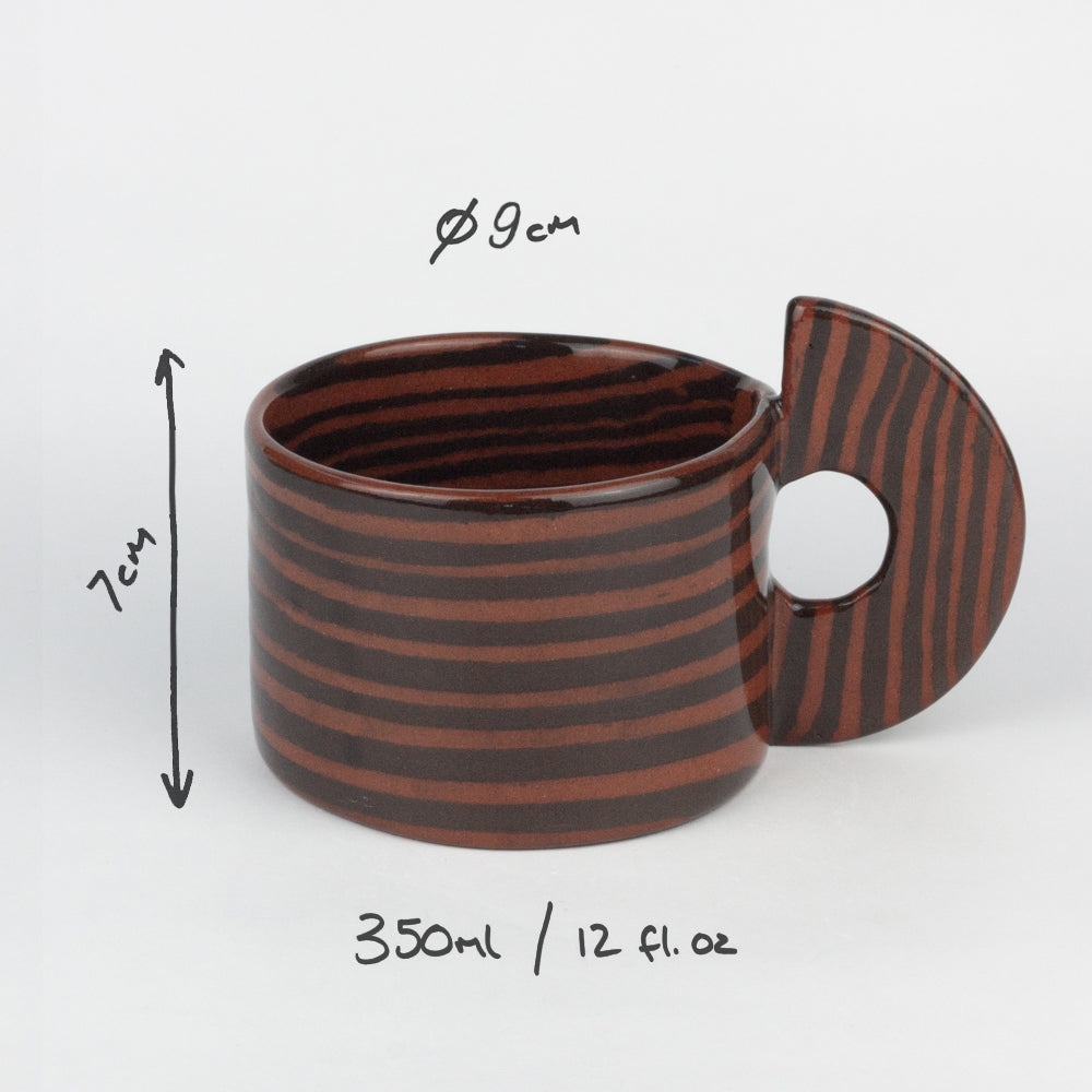 Terracotta & Brown Marble Mug