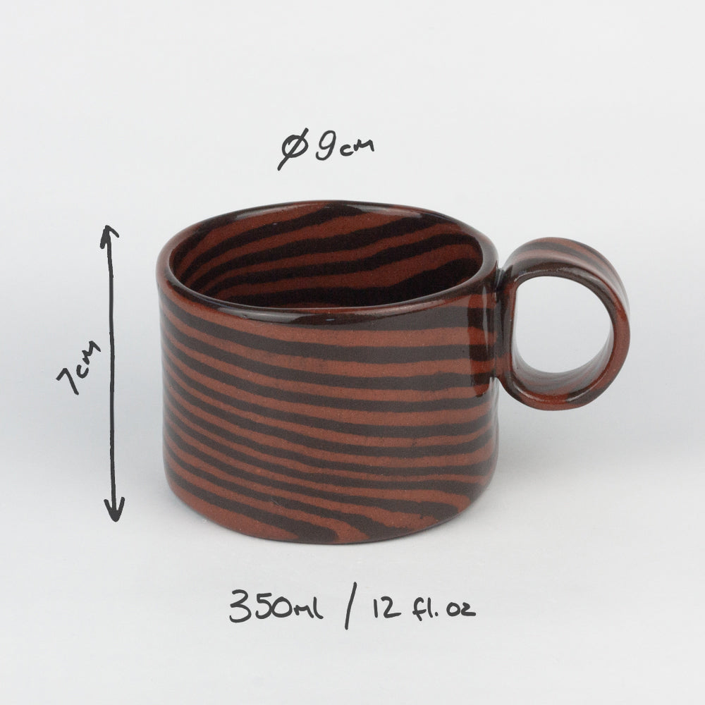 Terracotta & Brown Marble Hug Mug