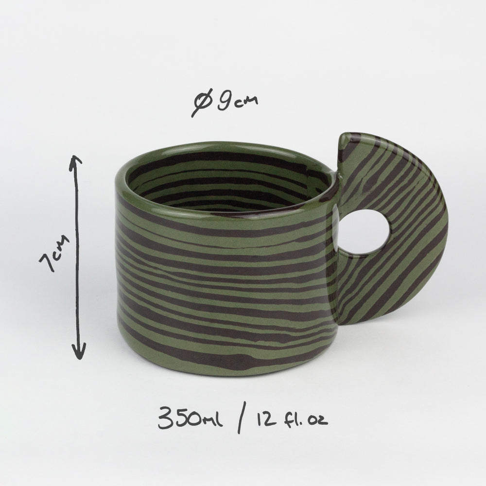 Green & Brown Marble Mug