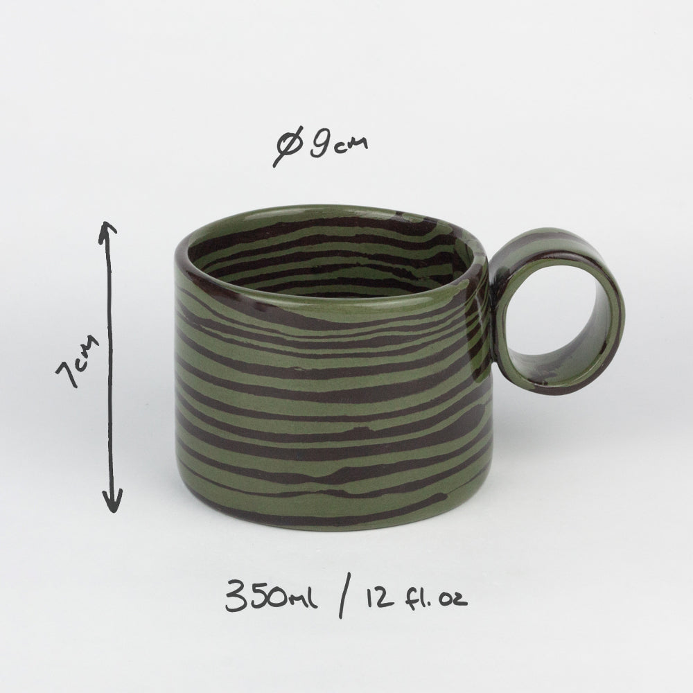 Green & Brown Marble Hug Mug
