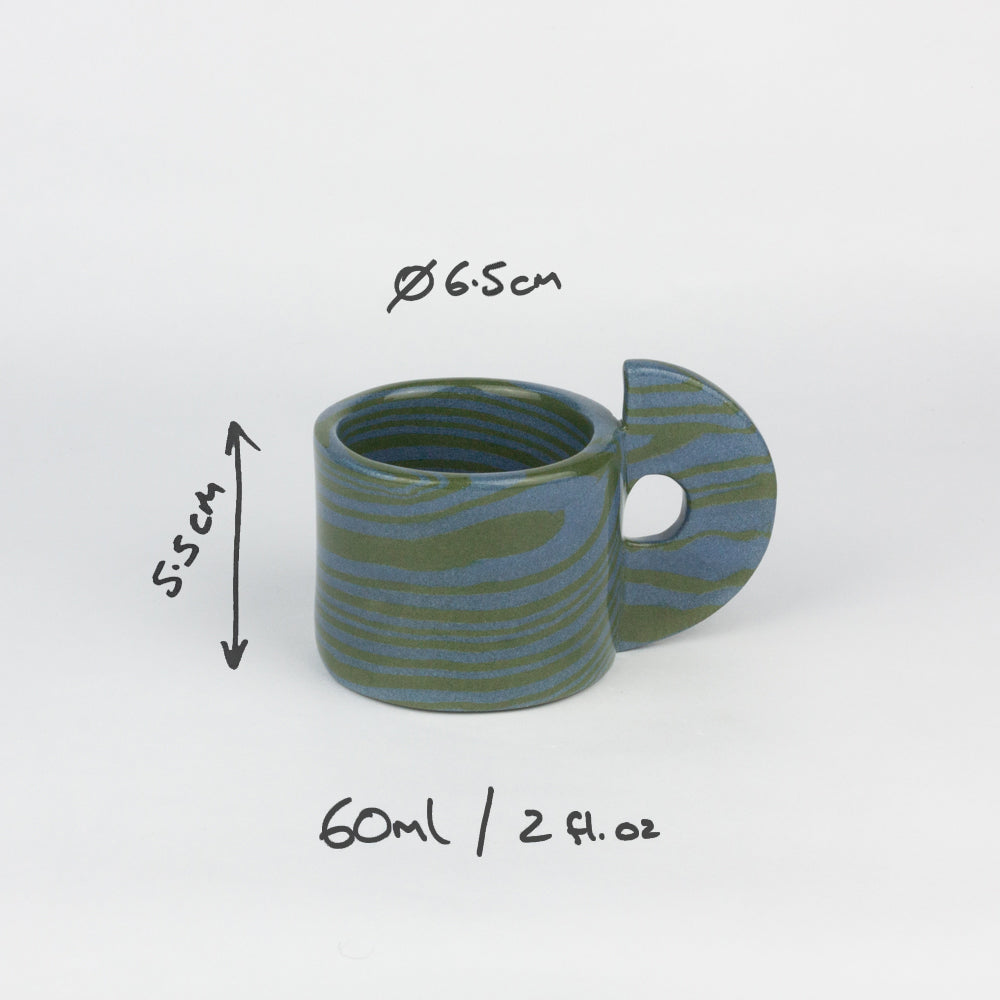 Green & Blue Marble Espresso Mug