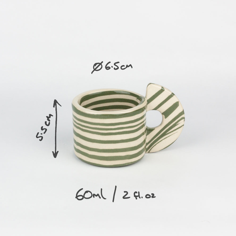 Green & White Marble Espresso Mug
