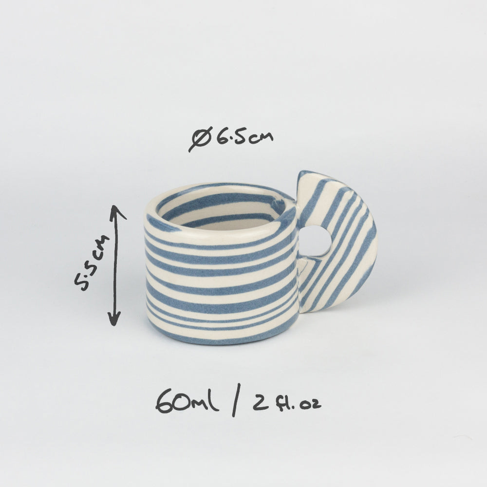 Blue & White Marble Espresso Mug