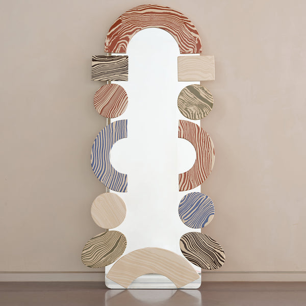 Multi-Coloured "FLOOR" Large Rectangle Ceramic Mirror