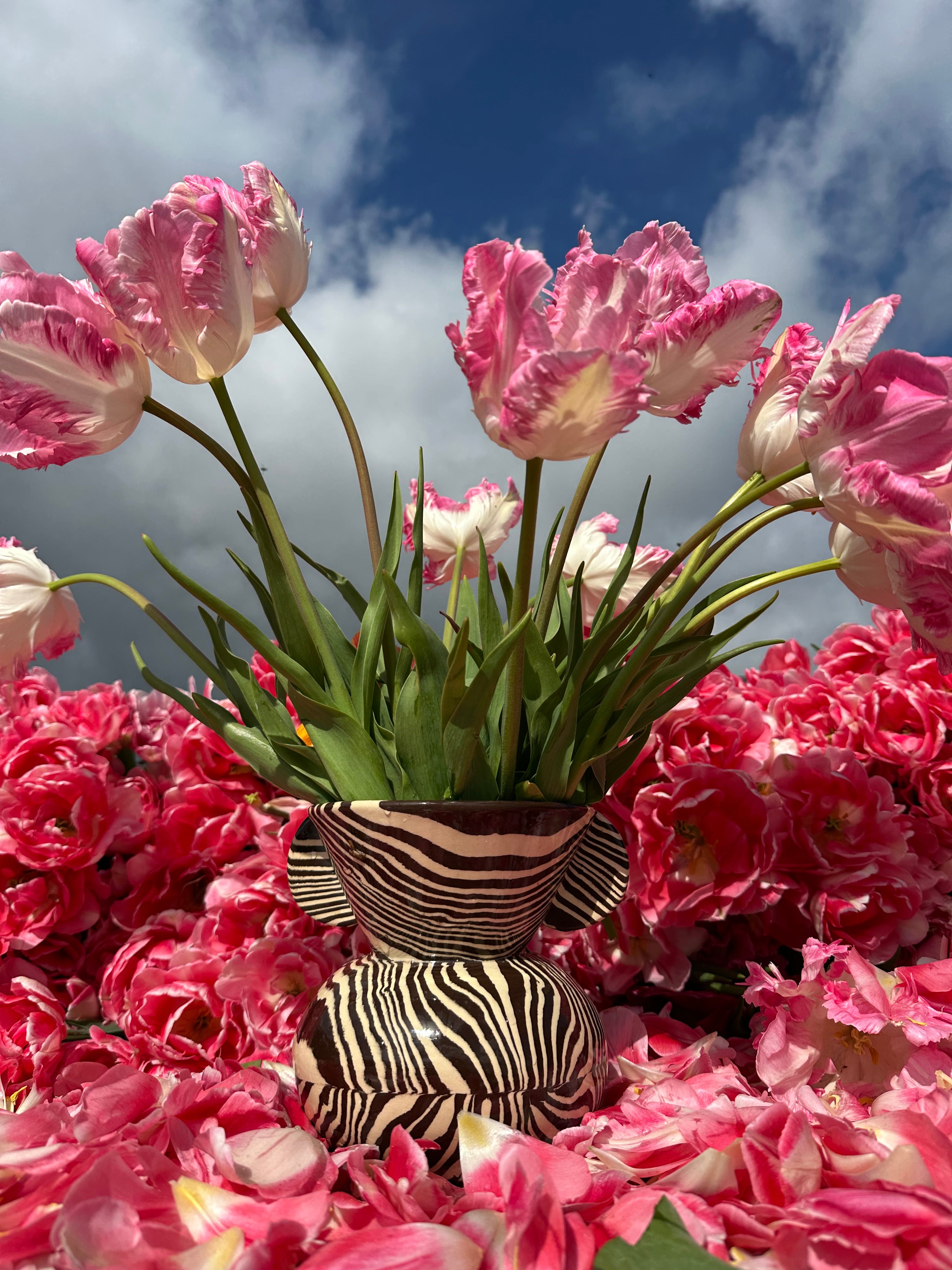 Brown & White Marble Mini Townsend Vase