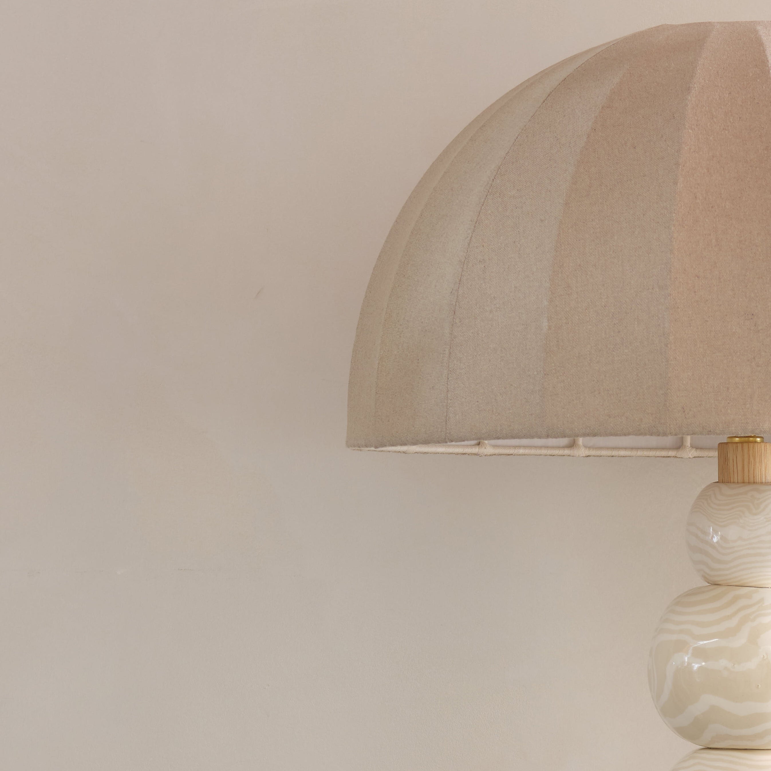 Oatmeal & White Ceramic "TALL" Floor Lamp
