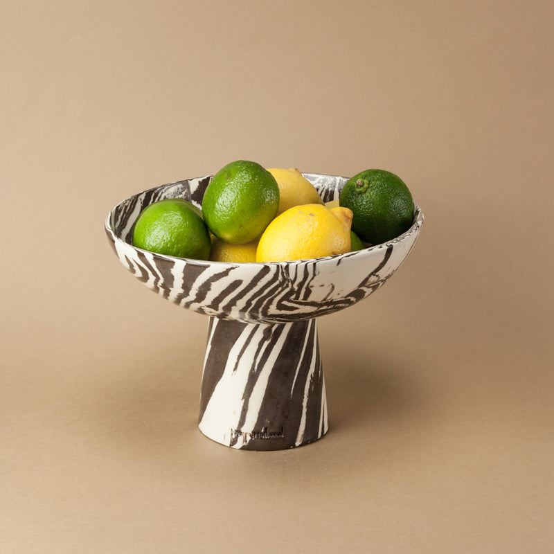 Brown & White Medium Chalice Bowl