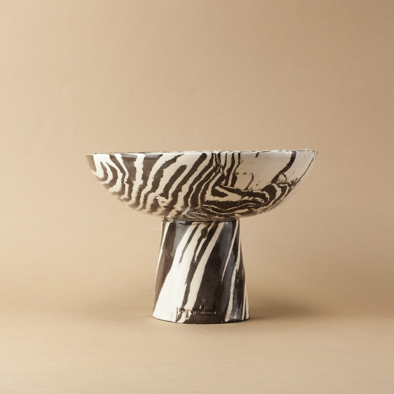 Brown & White Medium Chalice Bowl