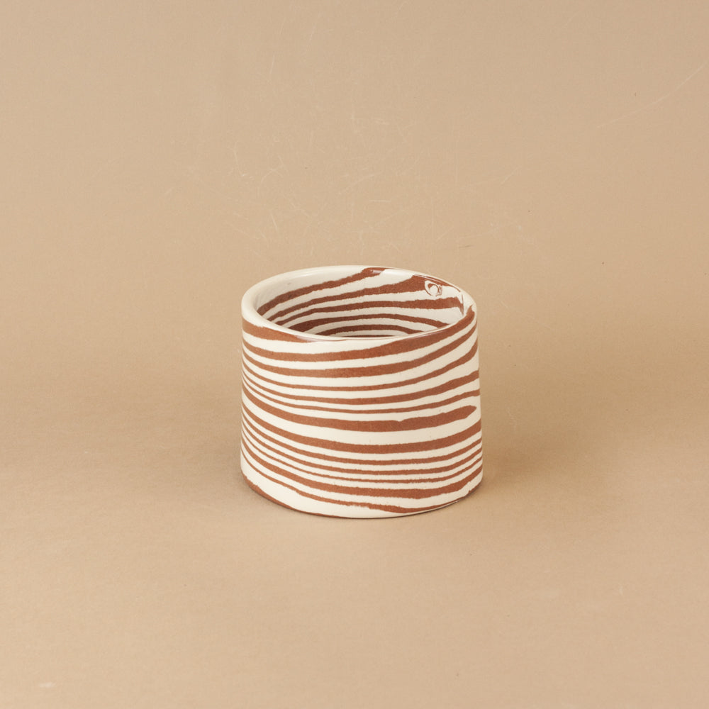 Small Terracotta & White Planter