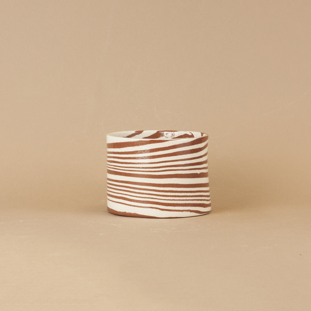 Small Terracotta & White Planter