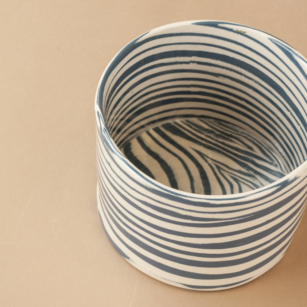 Small Blue & White Planter