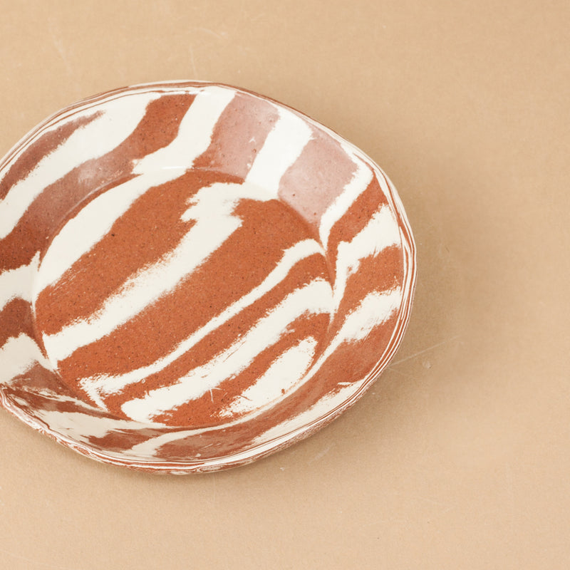 Terracotta and White Mini plate