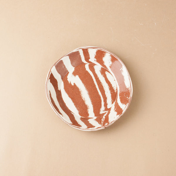 Terracotta and White Mini plate