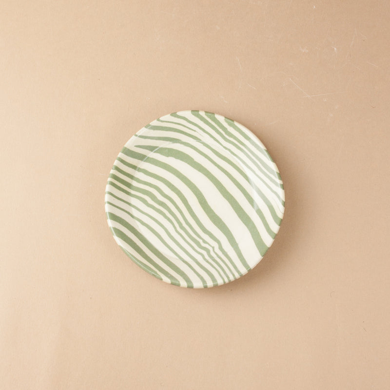 Green and White Mini plate