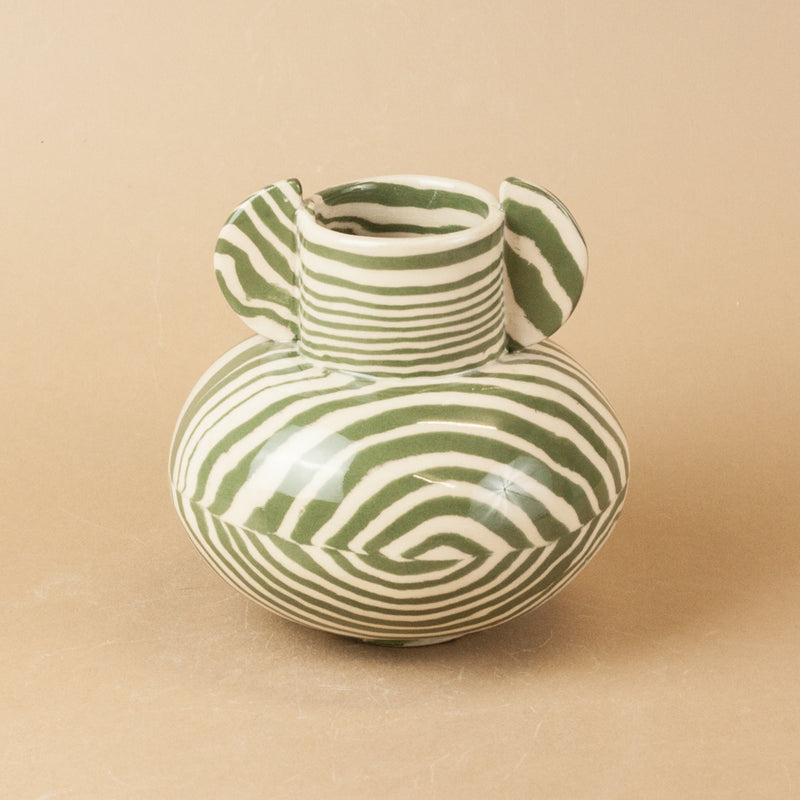 Green & White Mini Tudor Vase