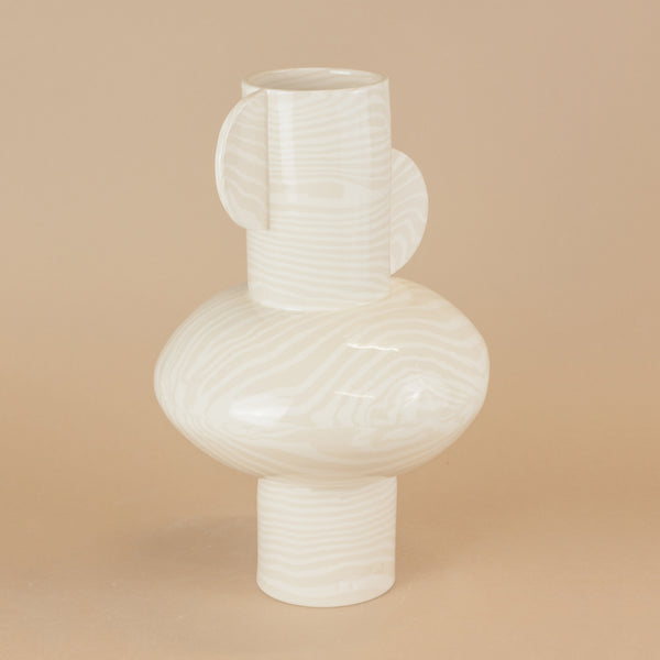 Oatmeal & White Profumo Vase