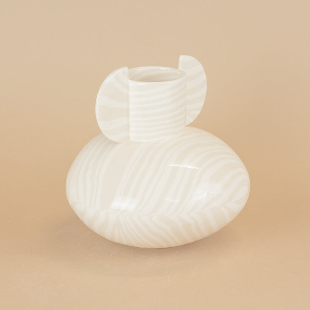 Oatmeal & White Tudor Vase