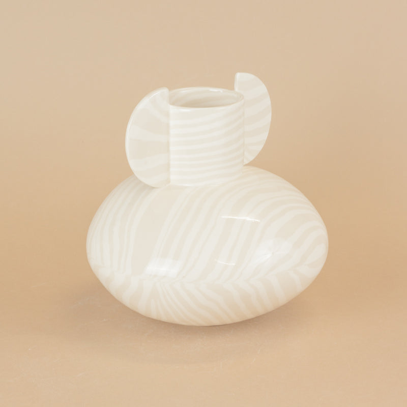 Oatmeal & White Tudor Vase