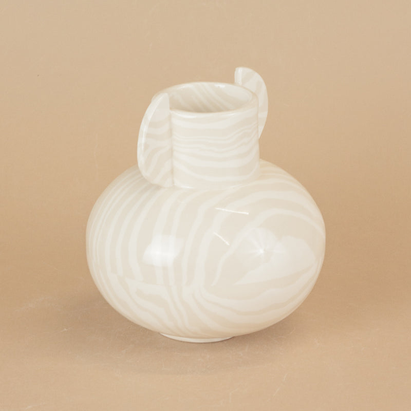 Oatmeal & White Mini Tudor Vase