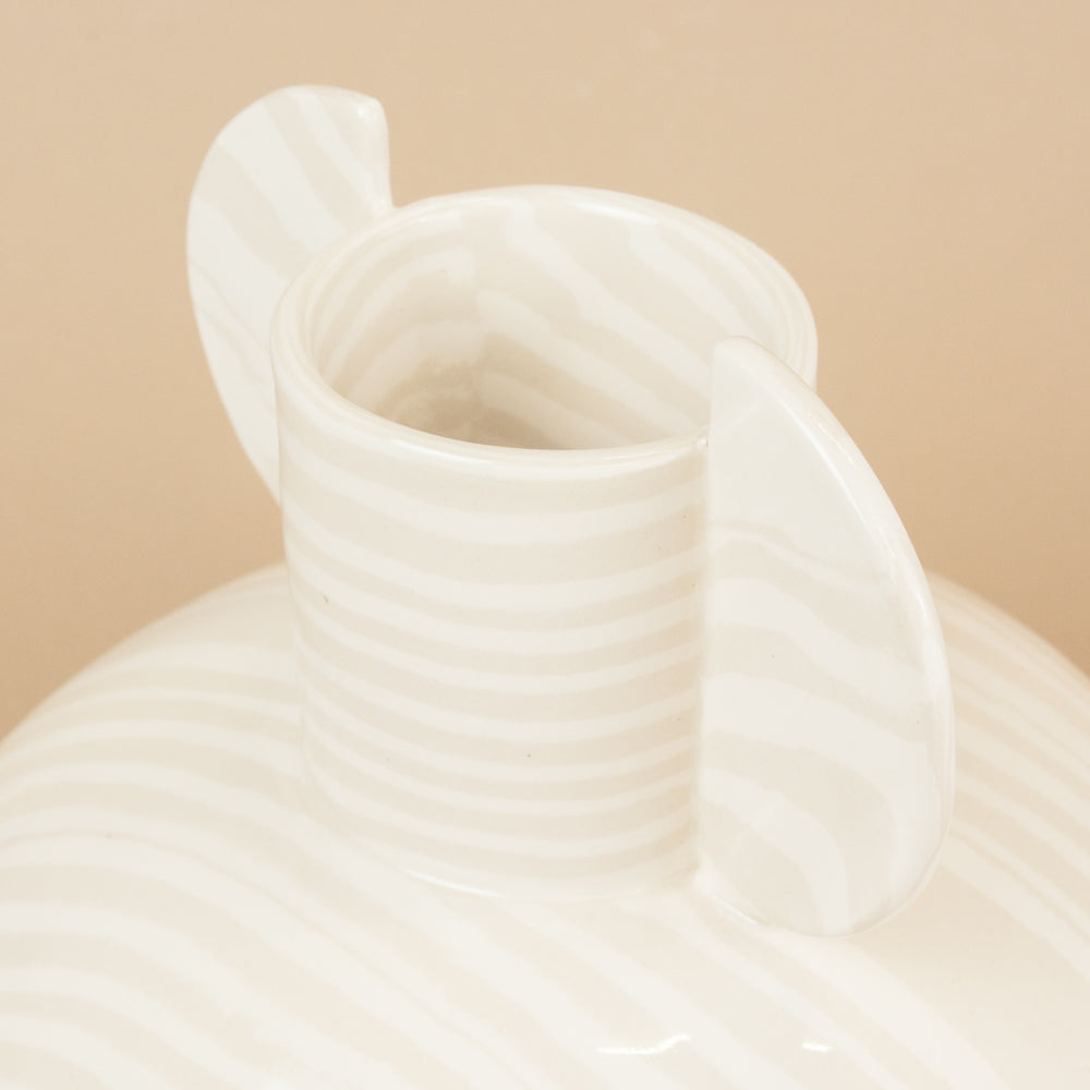 Oatmeal & White Tudor Vase