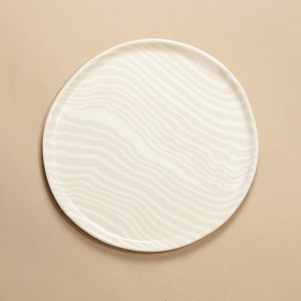 Oatmeal & White Dinner Plate