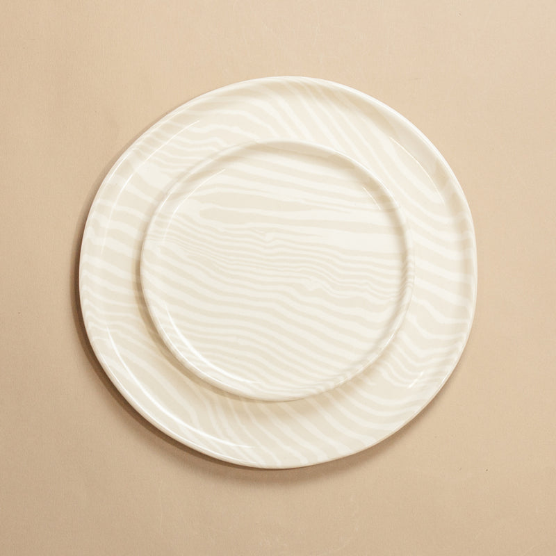 Oatmeal & White Dinner Plate