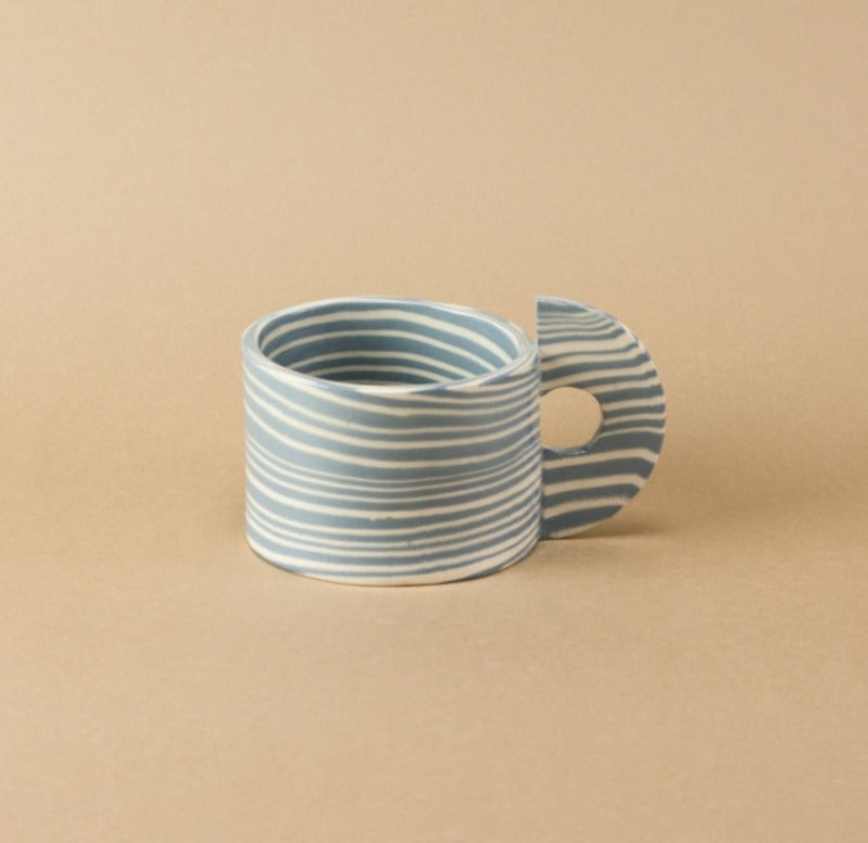 Blue & White Marble Mug