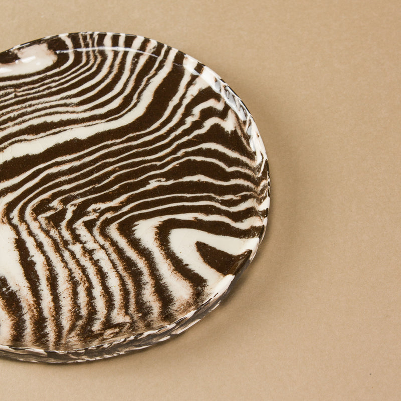 Brown & White Side Plate