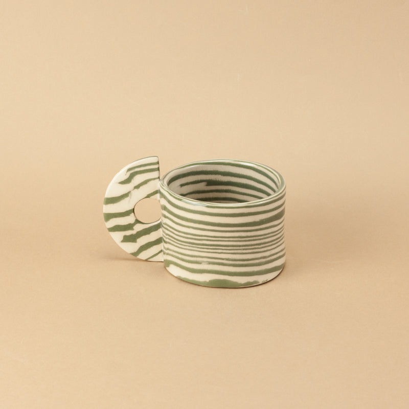 Green & White Mug