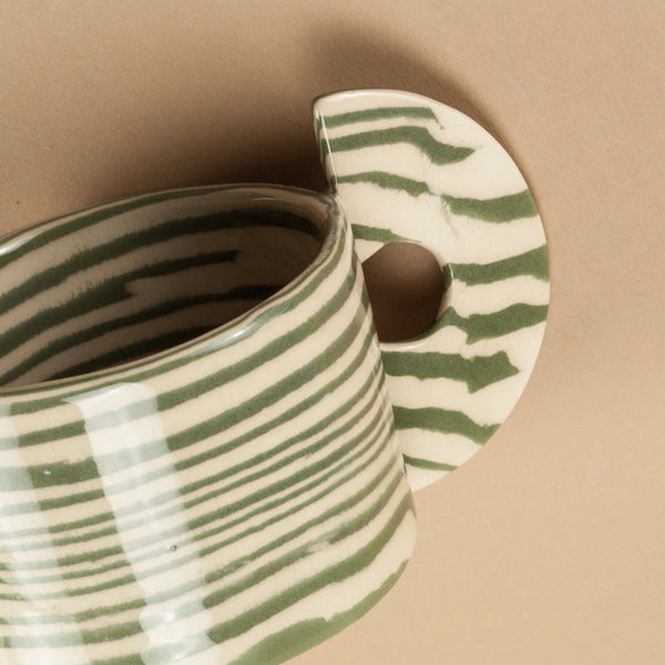 Green & White Mug