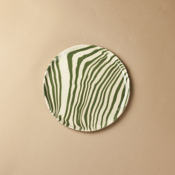 Green & White Side Plate
