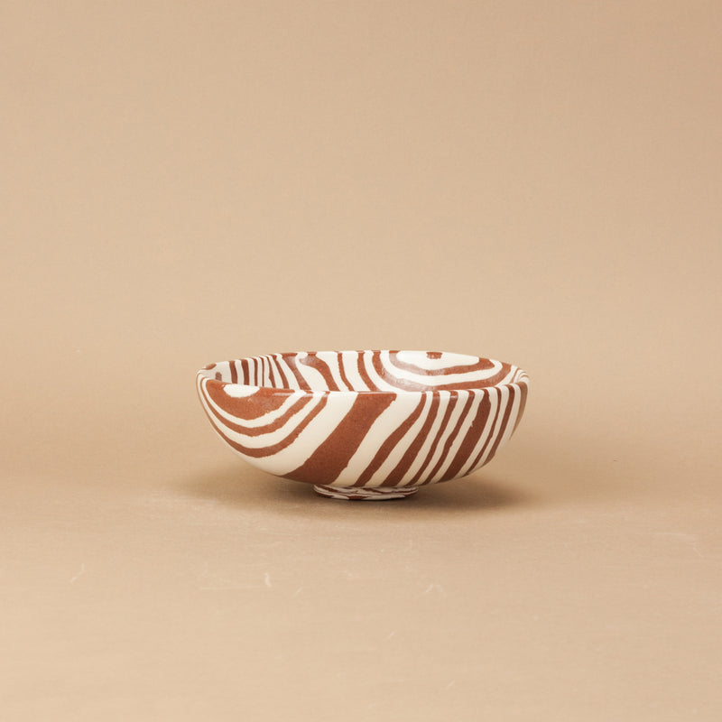 Terracotta & White Small Bowl
