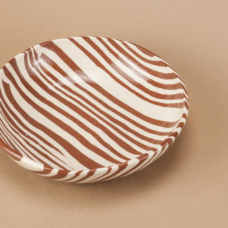 Terracotta & White Marble Pasta Bowl