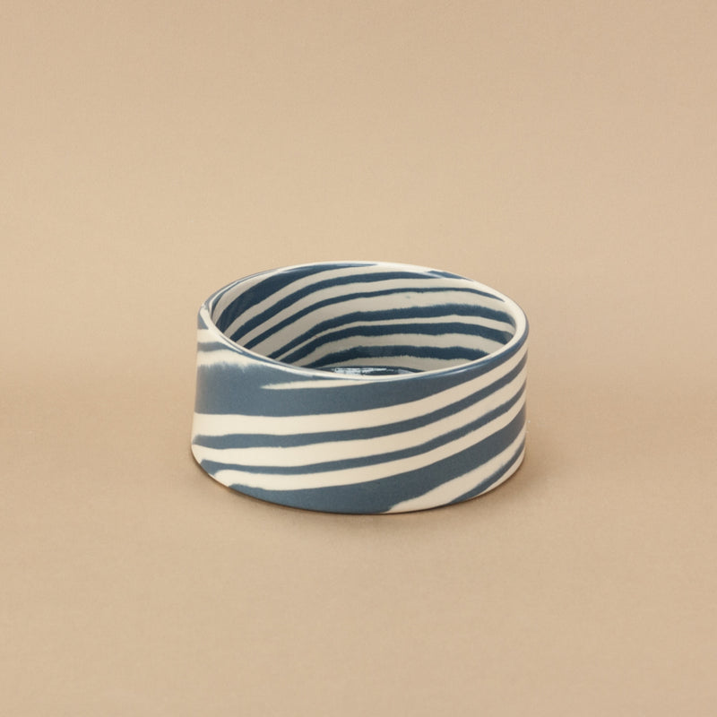 Personalised Blue and White Large Pet Bowl
