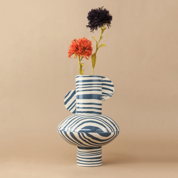 Blue and White Maxi Profumo Vase