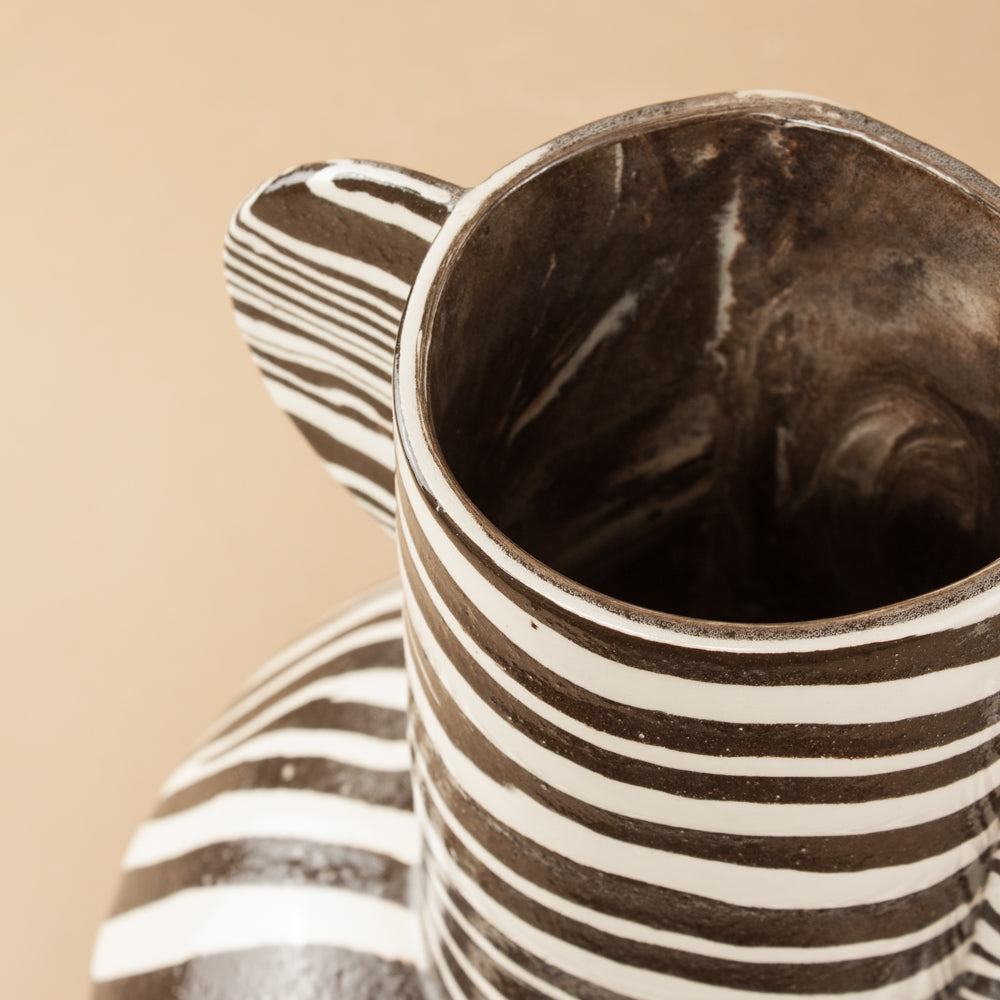 Brown and White Maxi Profumo Vase