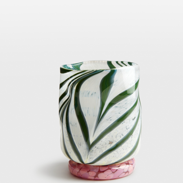 Mix Set of Four Swirl Mid-Ball Glass Tumblers