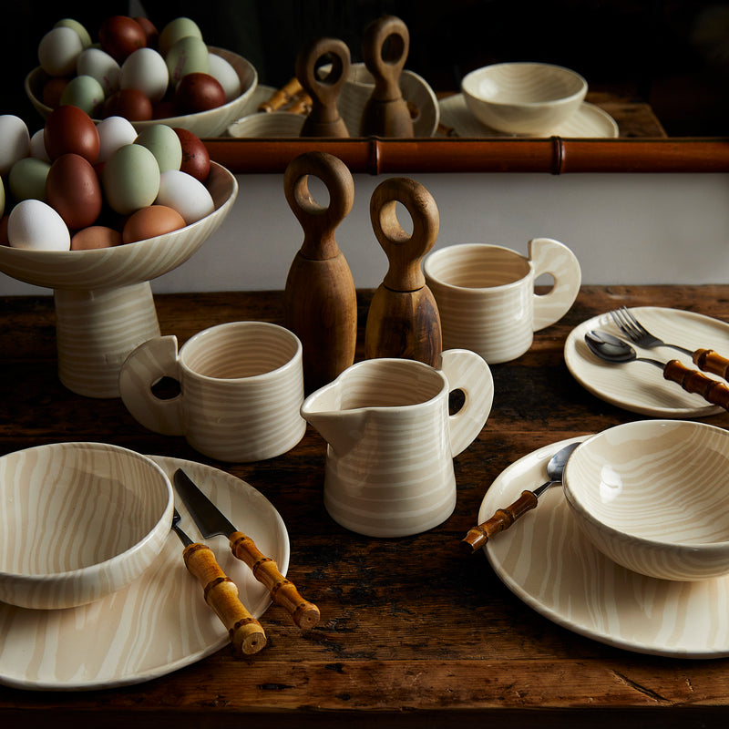 Oatmeal & White Milk Jug