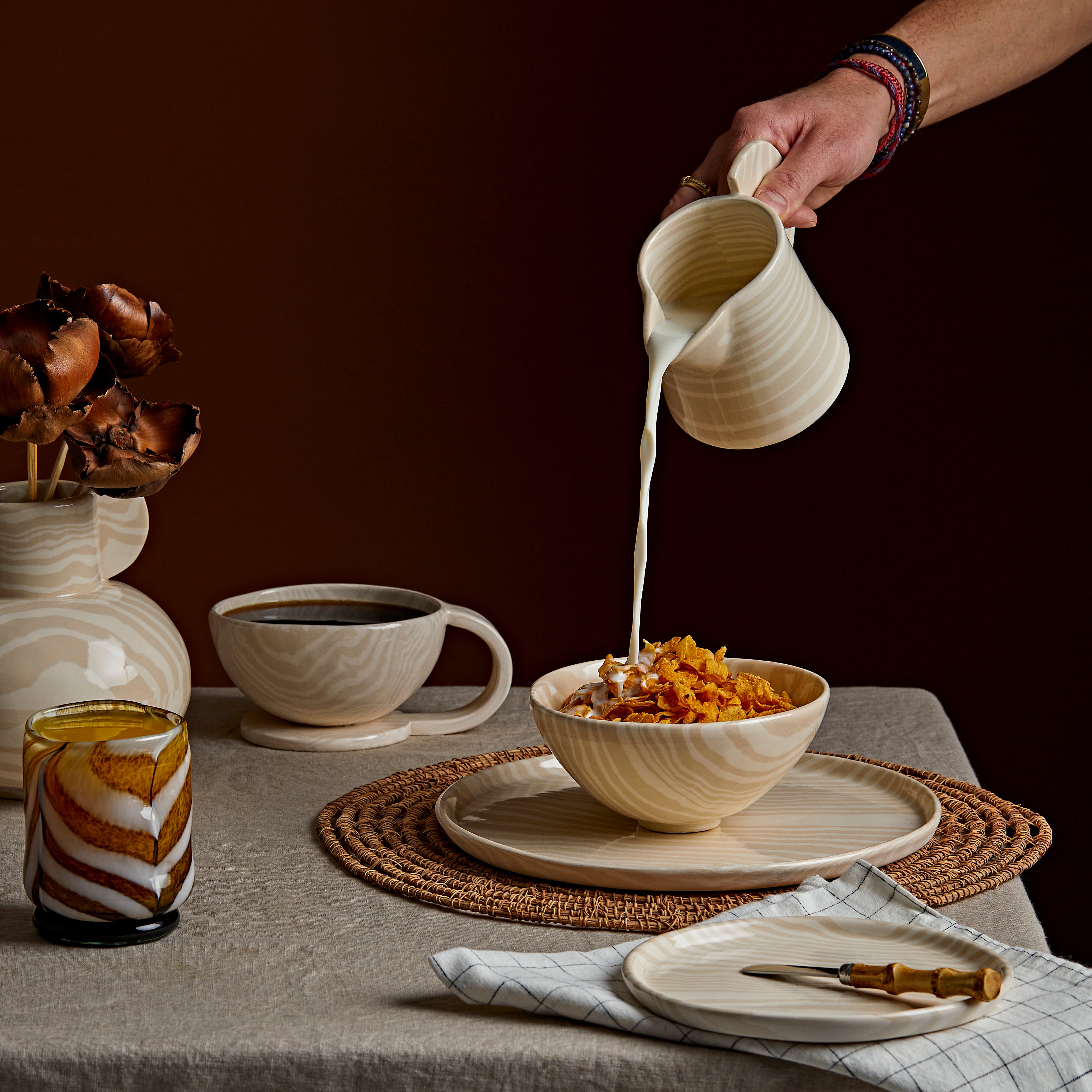 Oatmeal & White Side Plate